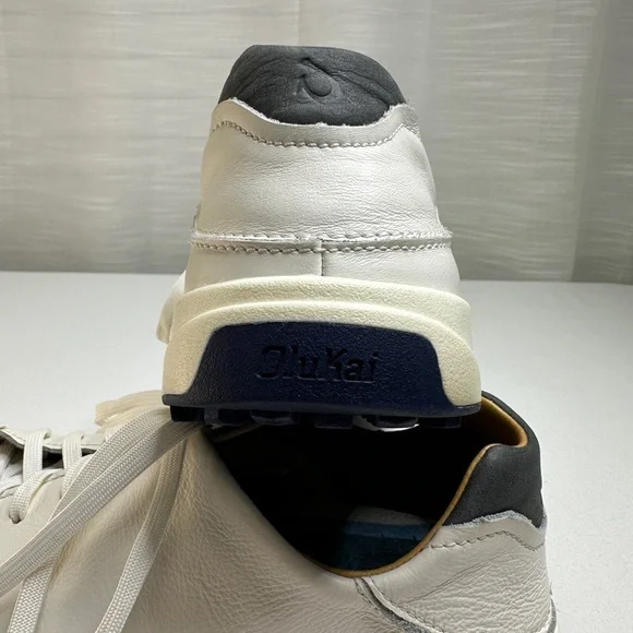 OluKai White Leather Golf Shoes for Men size 8 - Picture 12 of 13